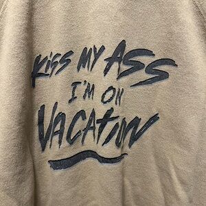 Vintage Vacation Hanes Classic Tan Crewneck Sweatshirt
